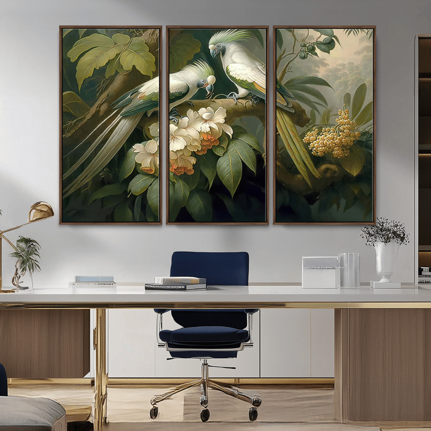 -Tropical Paradise Print Wall Art Stunning Artwork of a Parrot in a Lush Forest with Beautiful