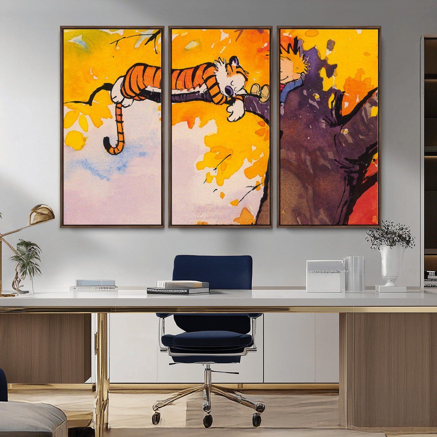 MGV-FC-48X32-3P - High-Quality Giclee Canvas Print for Stunning Home Decor, Framed Calvin Wall Art