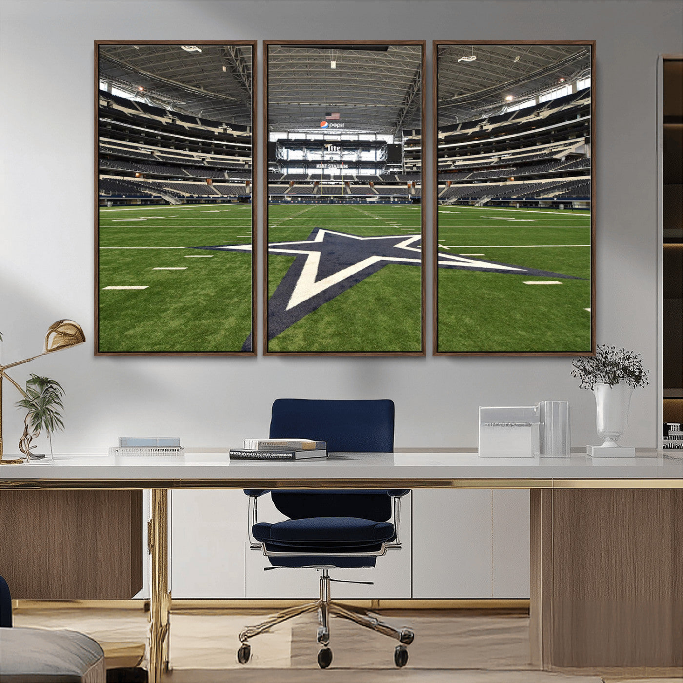 MGV-FC-48X32-3P - Dallas Cowboys Football Team Print - Arlington AT&T Stadium Wall Art Canvas Print