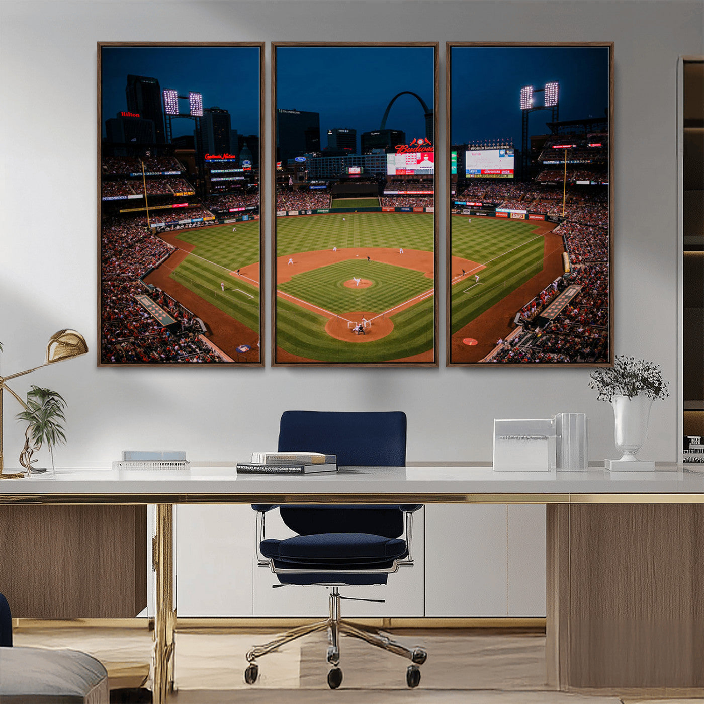 MGV-FC-48X32-3P - St. Louis Cardinals Baseball Team Print - Busch Stadium Wall Art Canvas Print
