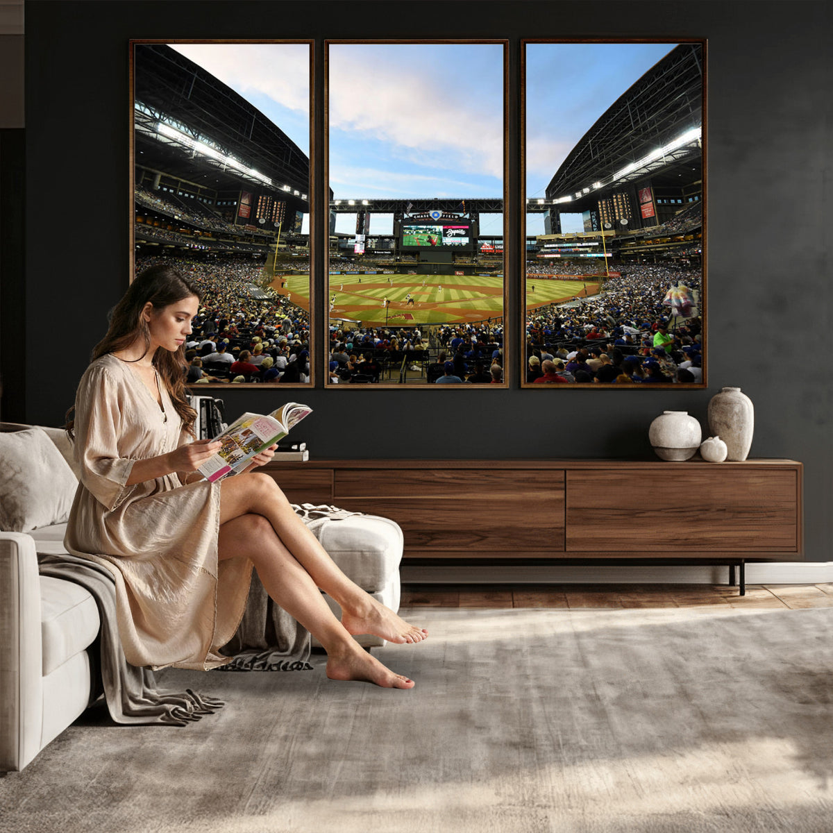 92672-MGV-CV-36X24 - Arizona Diamondbacks Team Print - Phoenix Chase Field