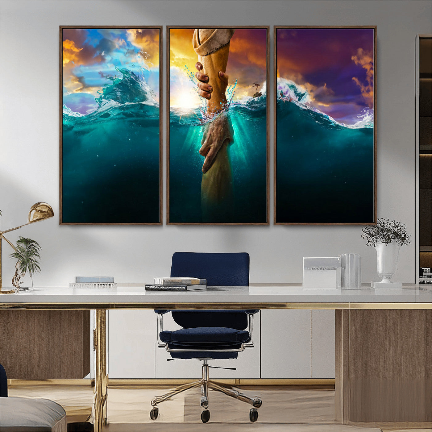 MGV-FC-48X32-3P - God Hand Wall Art Canvas Print