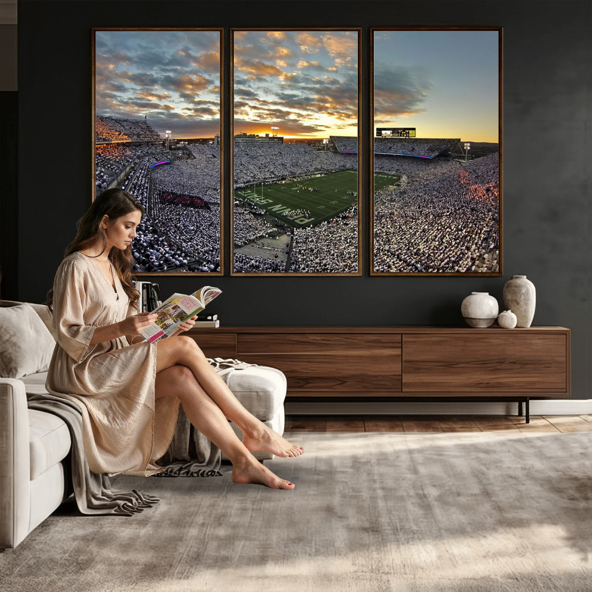 38807-MGV-CV-36X24 - Beaver Stadium Wall Art, Penn State Stadium Wall Art | Penn State Nittany Lions Football