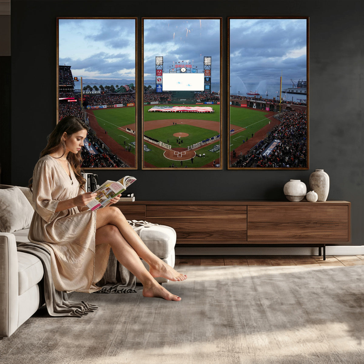 44631-MGV-CV-36X24 - Oracle Park San Francisco Giants Wall Art | Oracle Park Stadium Canvas Print