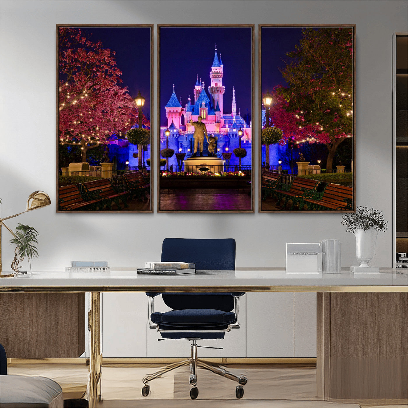 MGV-FC-48X32-3P - Castle Large Wall Art Disney Magic Kingdom Kids Room Decor - Disney World Christmas Home Decor Child