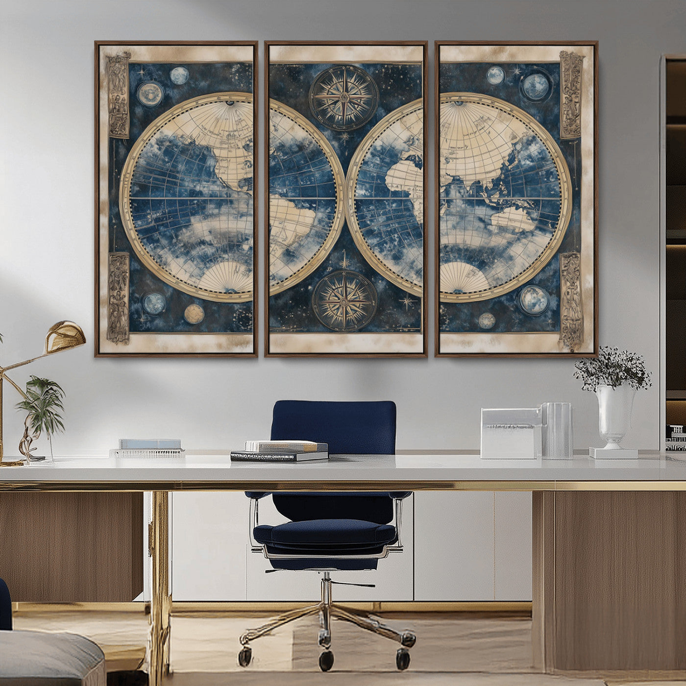 MGV-FC-48X32-3P - World Map Canvas Print