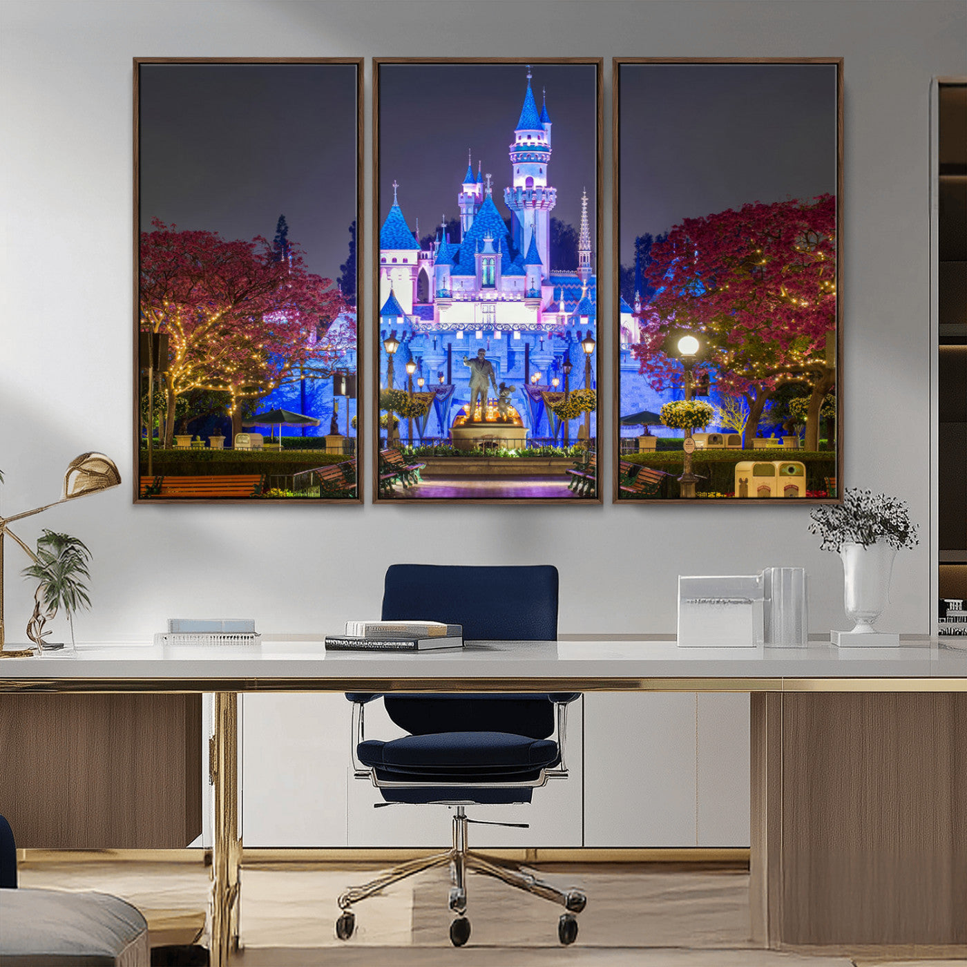 66710-MGV-CV-36X24-Large Disney Castle Wall Art Canvas Print - Magic Kingdom Kids Room Decoration Disney World