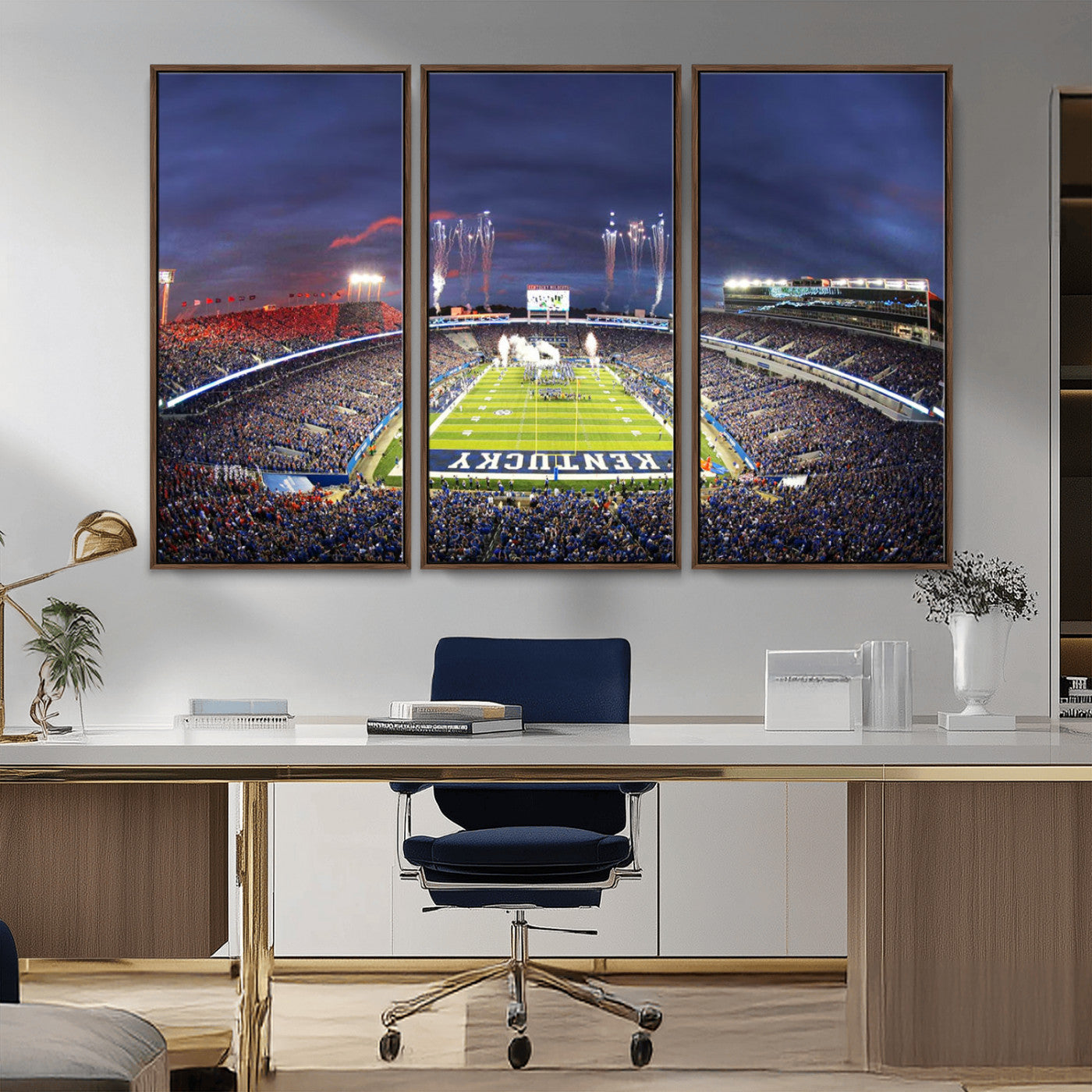 MGV-FC-48X32-3P - Kroger Field Canvas Wall Art - Kentucky Stadium Wall Art Print - Sunset Football Stadium Wall Decor