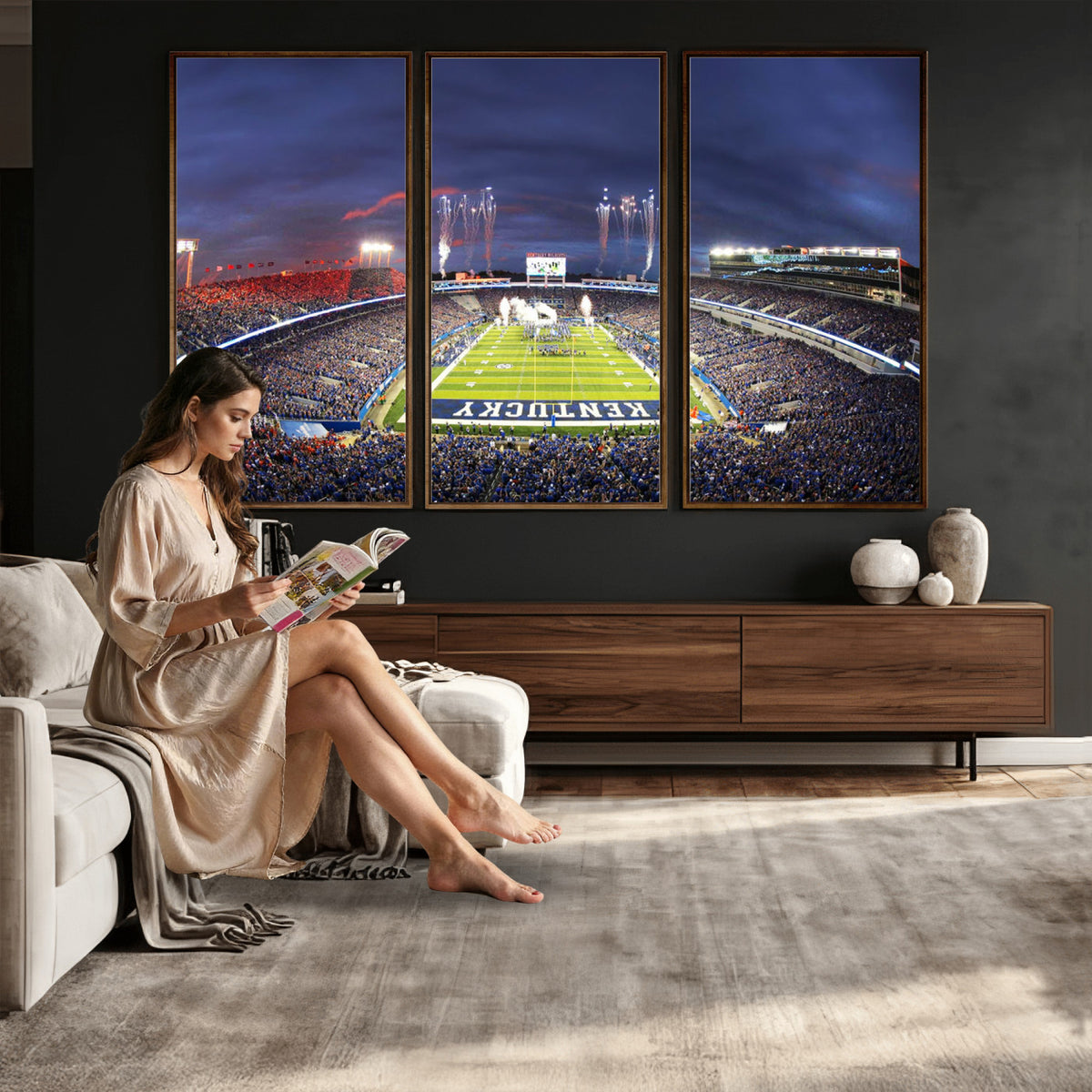 26008-MGV-CV-36X24 - Kroger Field Canvas Wall Art, Kentucky Stadium Wall Art