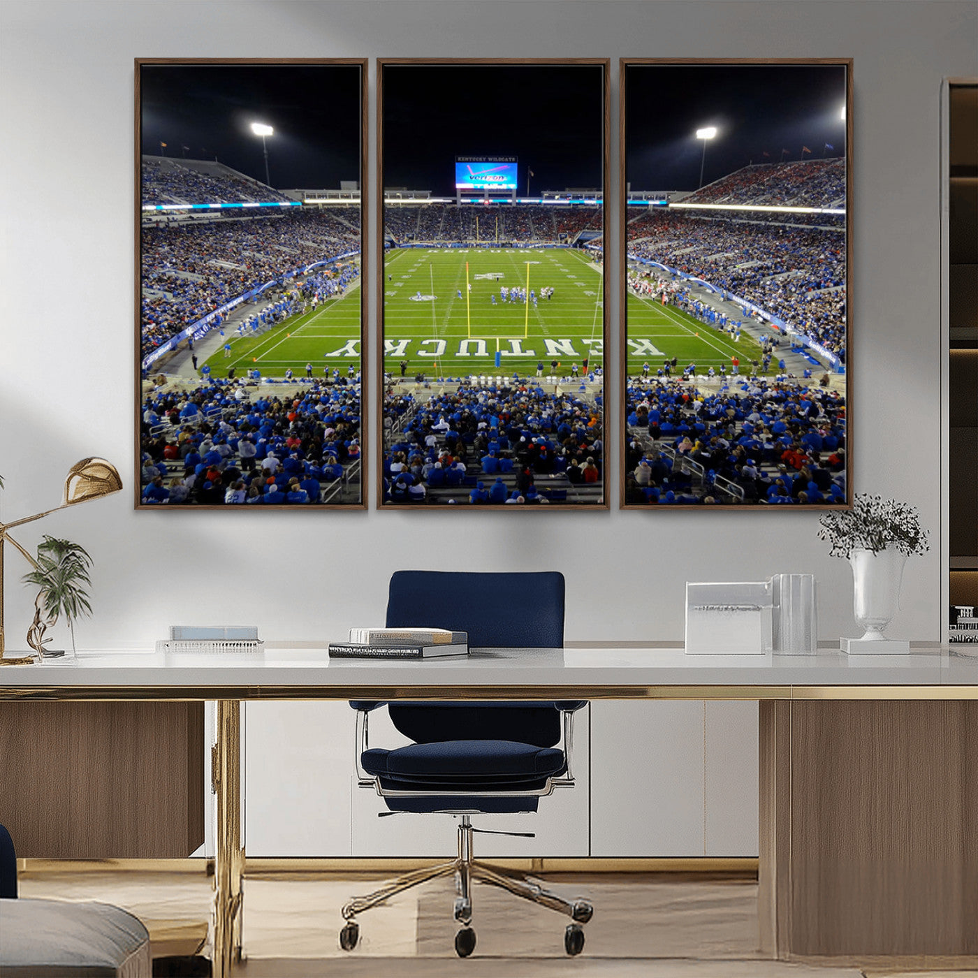 MGV-FC-48X32-3P - Kroger Field Canvas Wall Art - Kentucky Stadium Wall Art Print - Sunset Football Stadium Wall Decor