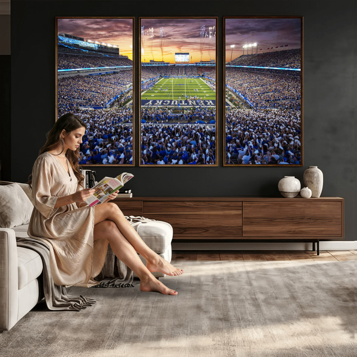 78524-MGV-CV-36X24 - Kroger Field Wall Art Print, Kentucky Stadium Wall Art