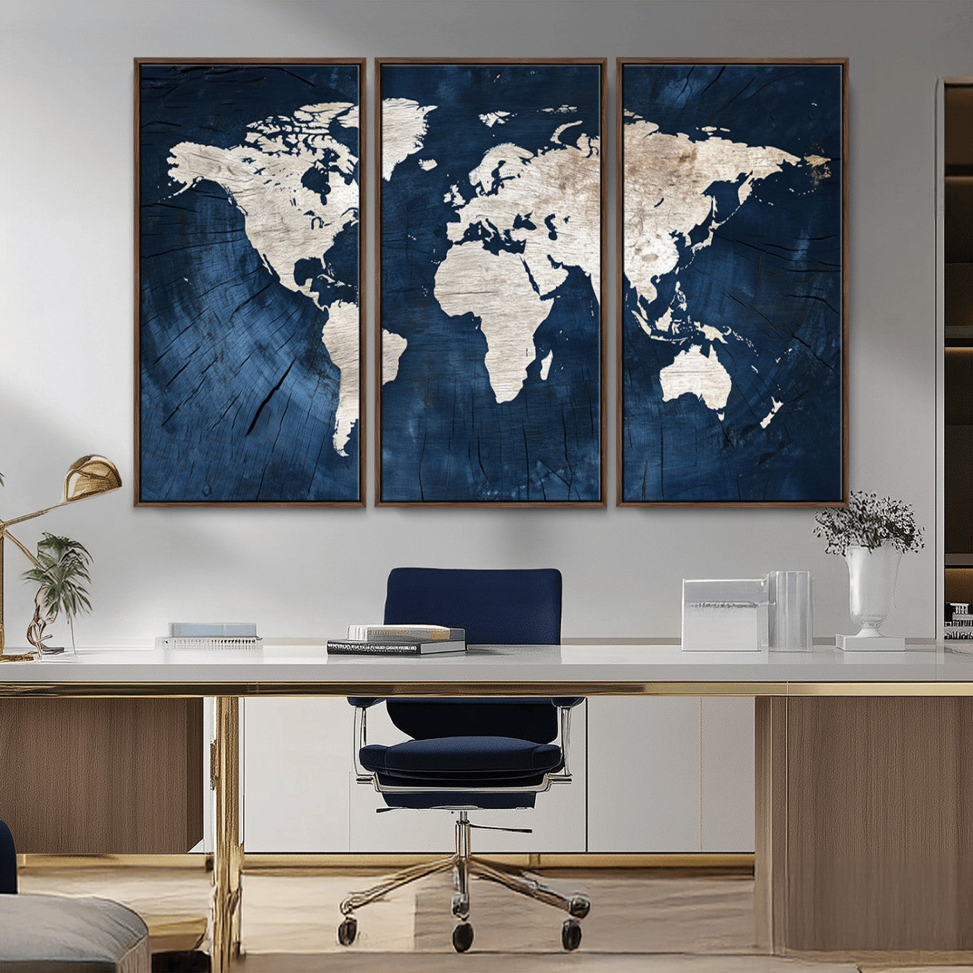 MGV-FC-48X32-3P - Push Pin World Map Canvas Print – Framed Wall Art for Couples to Track Their Travels – Anniversary