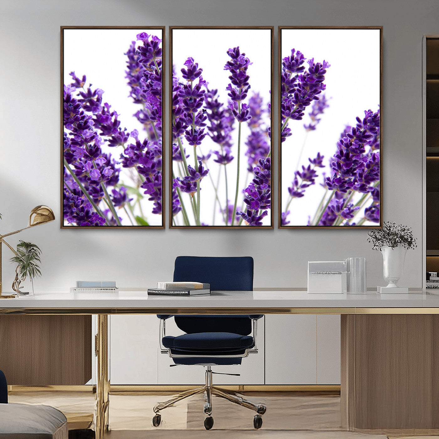 MGV-FC-48X32-3P - Lavender Flower Wall Art Canvas Print