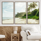 42984524-MGV-CV-36X24-Relaxing Beach Wall Art Canvas Print, Framed Ocean View Art Picture Print, Coastal Serenity Perfect Tropical Coastal Decor Artwork