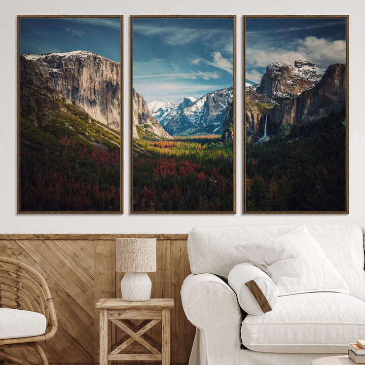 Yosemite National Park Wall Art Canvas Print, Mountain Landscape Print, Framed El Capitan Art Print, Large Scenic Nature Printing