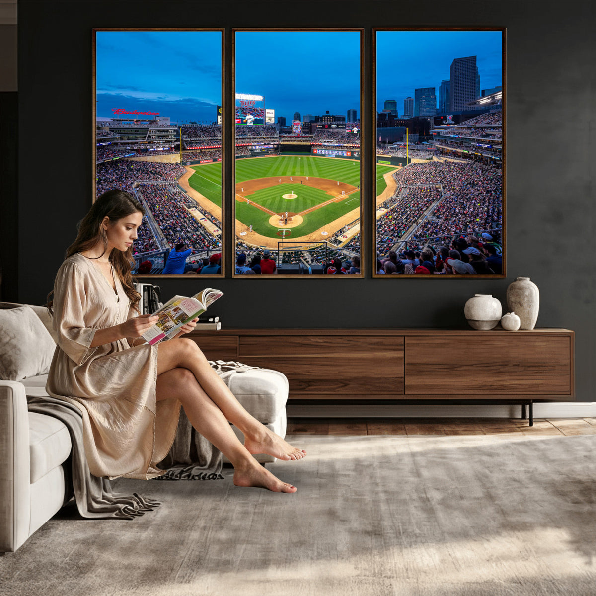 77273035-MGV-CV-36X24 - Target Field Stadium Wall Art Canvas Print, Minnesota Twins
