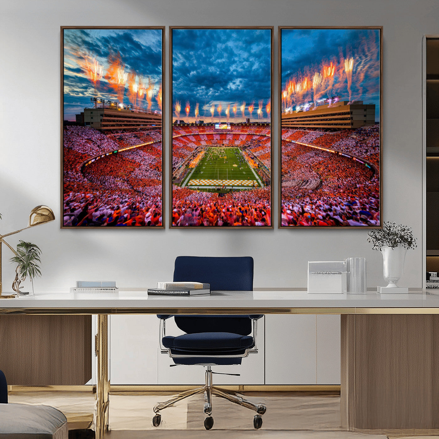 Tennessee Neyland Stadium Wall Art Print, Sports Arena Canvas Wall Art, Panoramic Stadium Canvas Print, Modern Athletic Field Art Printing