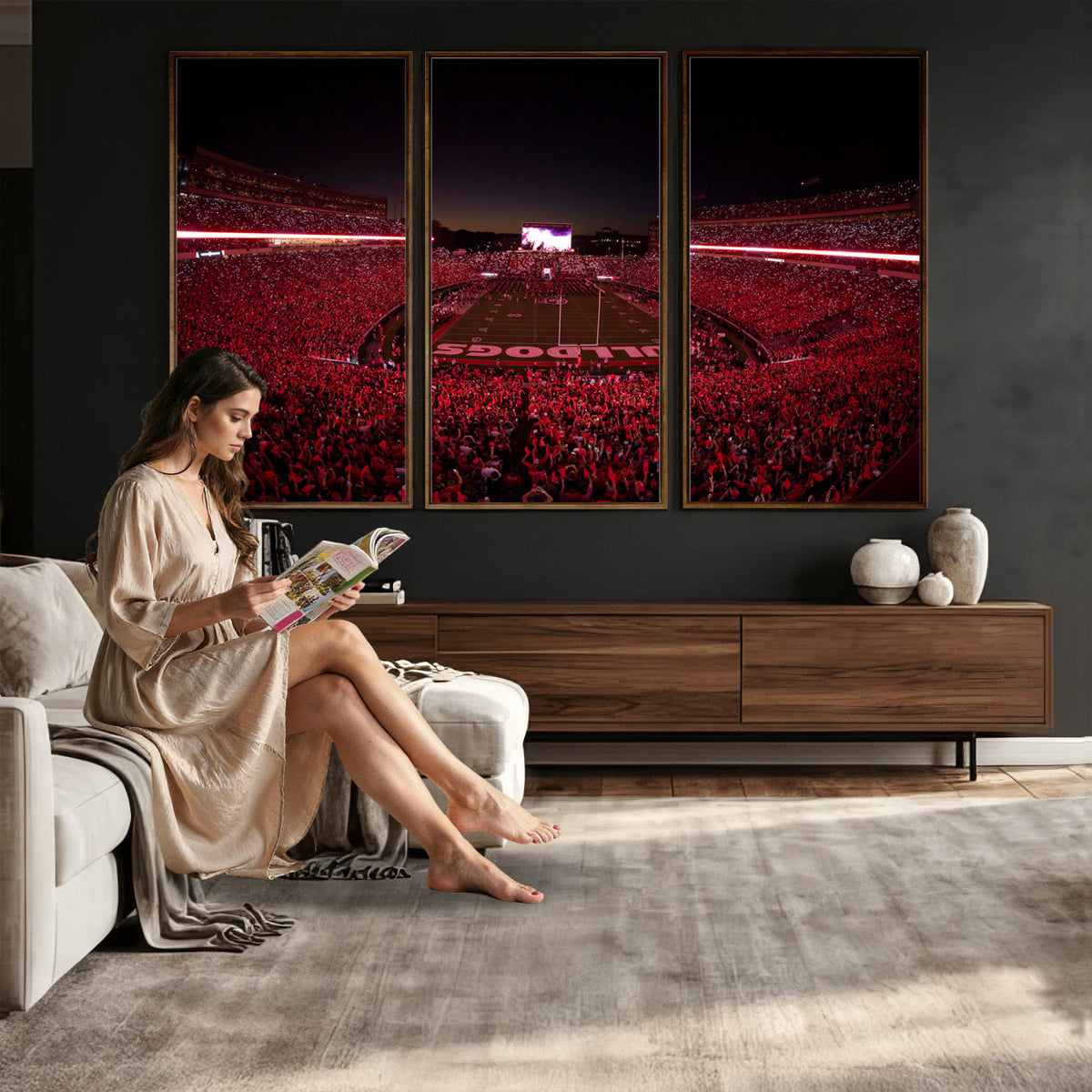 38331045-MGV-CV-36X24 - Dooley Stadium Wall Art, Sports Arena Canvas Print, Dooley Field Sanford Stadium