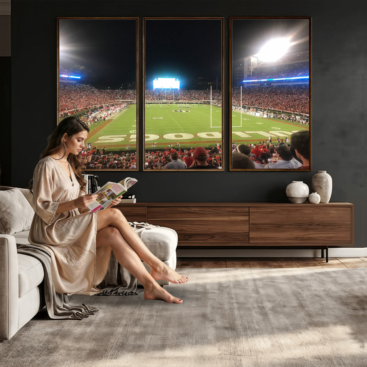 16230786-MGV-CV-36X24 - Dooley Stadium Wall Art, Sports Arena Panoramic Canvas