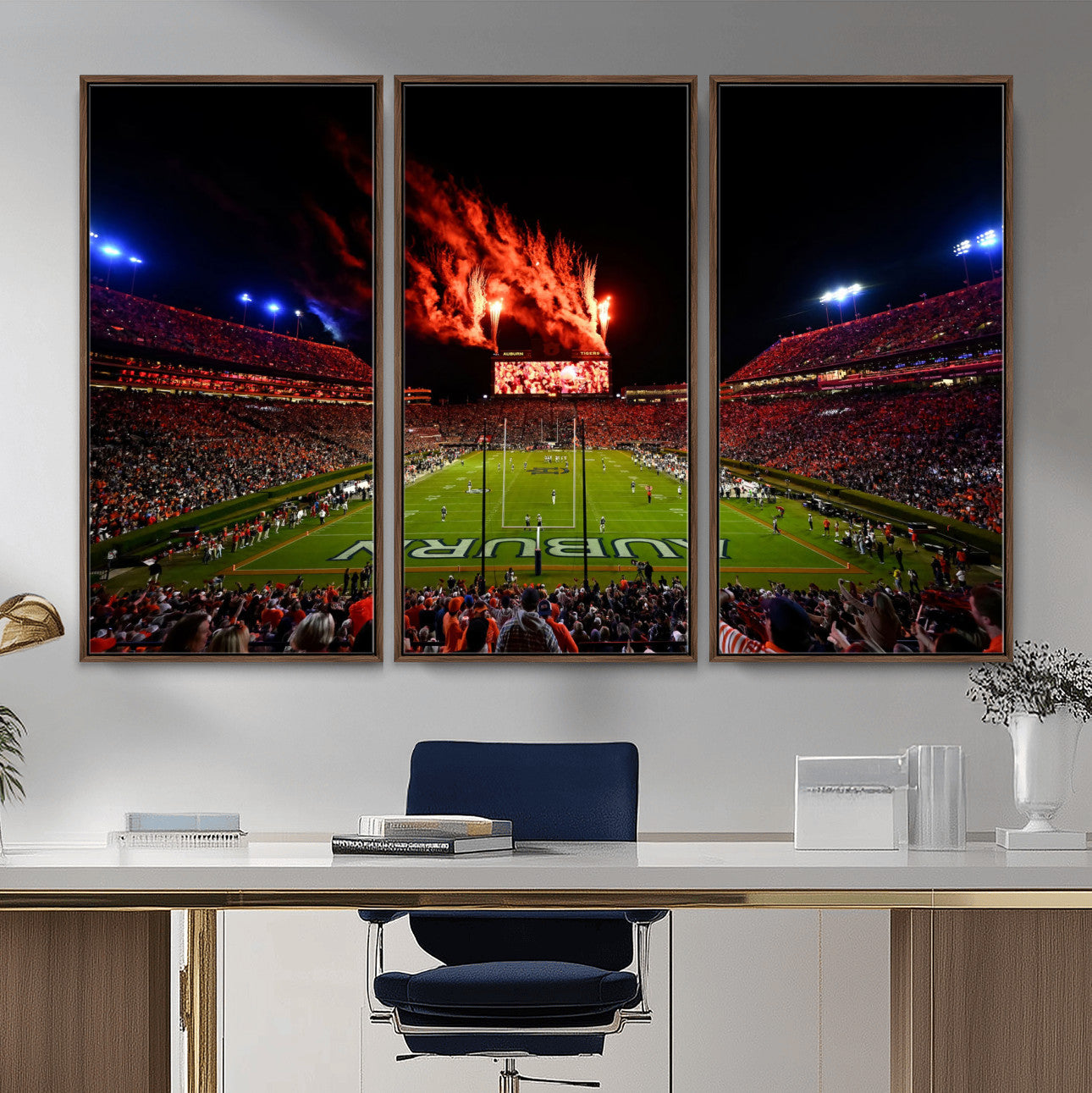 59046876-MGV-CV-36X24-Jordan-Hare Stadium Wall Art Canvas Print, Football Stadium Aerial View, College Sports Art for Man Cave or Game Room (Copy)