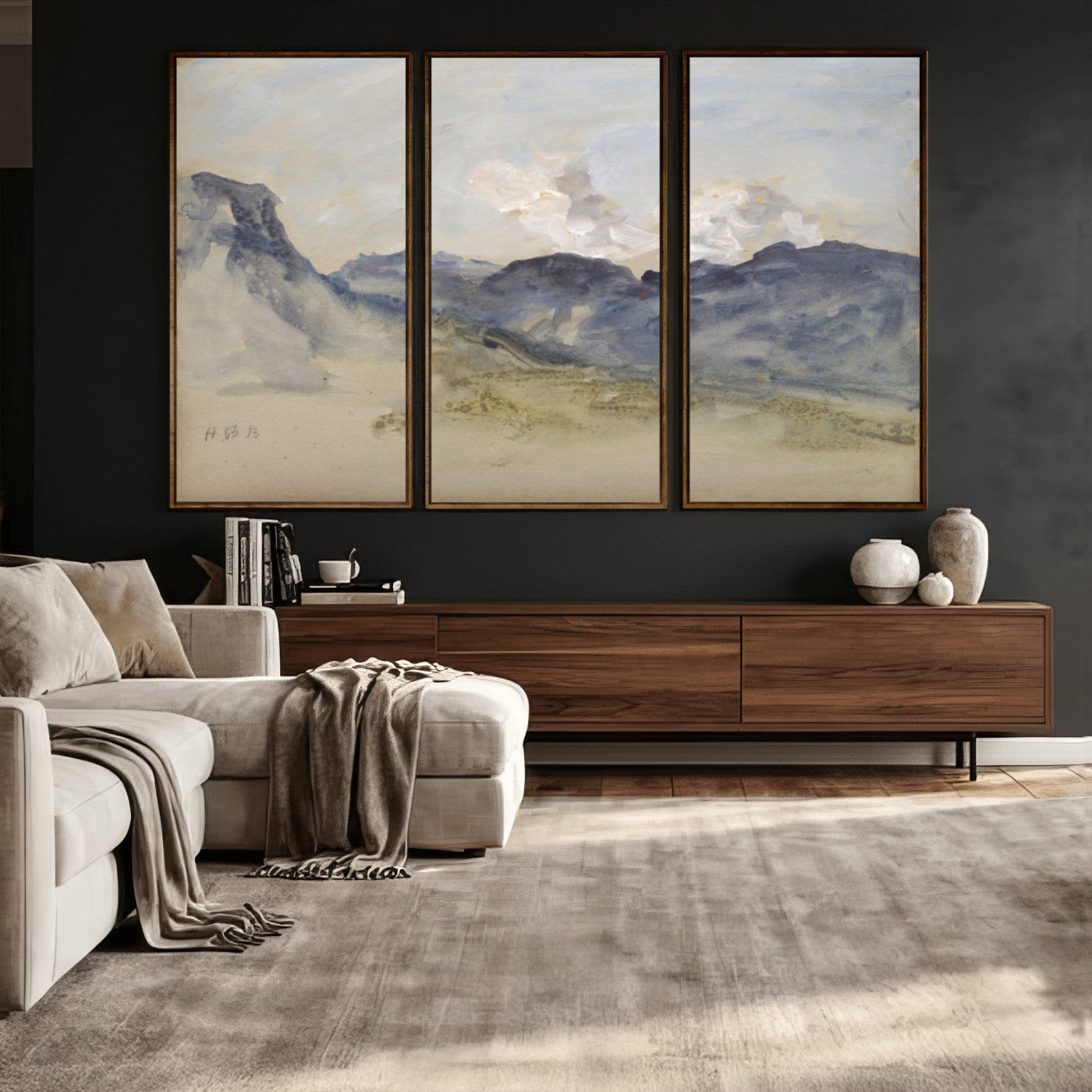 14644686-MGV-CV-36X24 - Alps Hercules Brabazon Brabazon Abstract Wall Art Canvas Print for Modern Home Decor