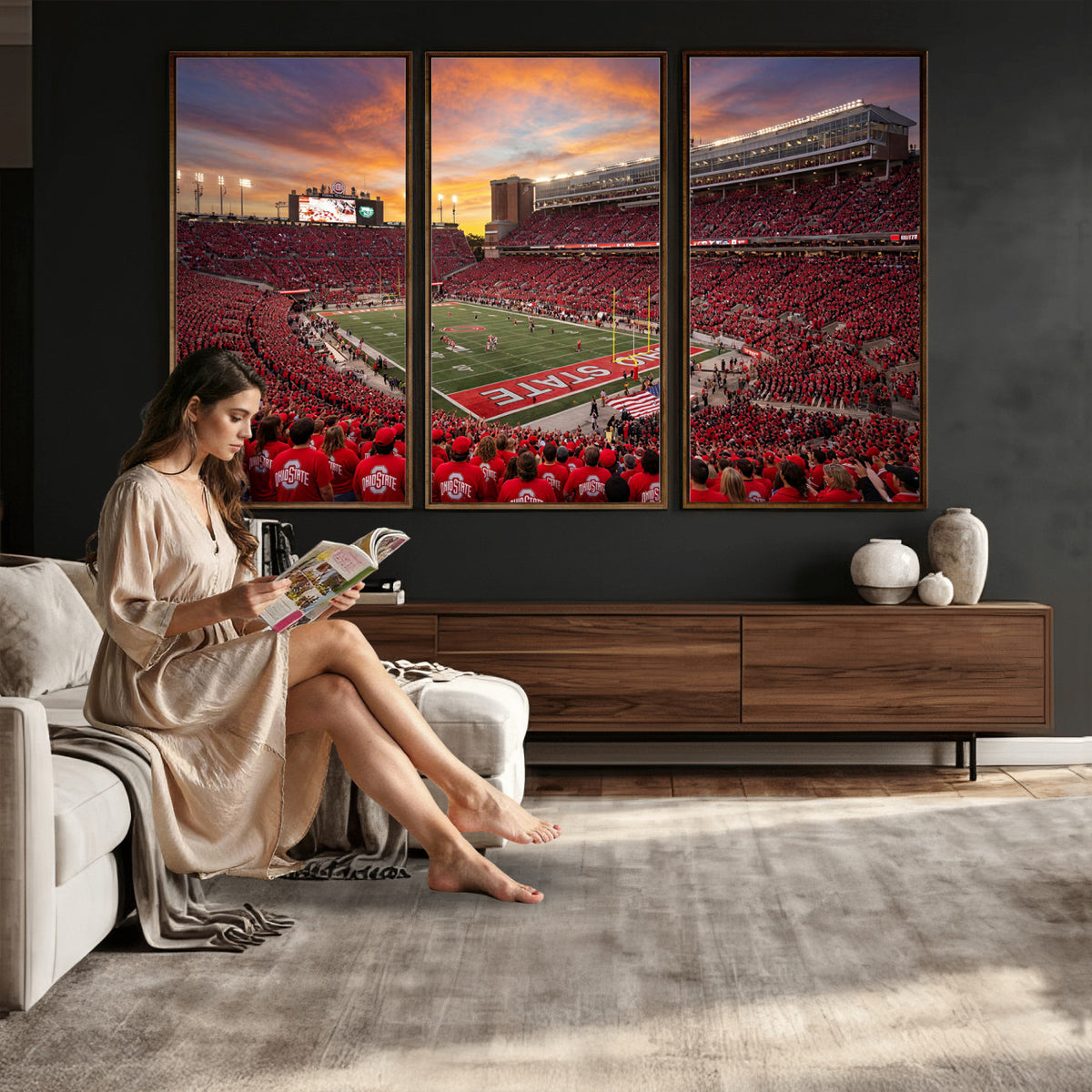 73119077-MGV-CV-36X24 - Stadium Wall Art Canvas Print