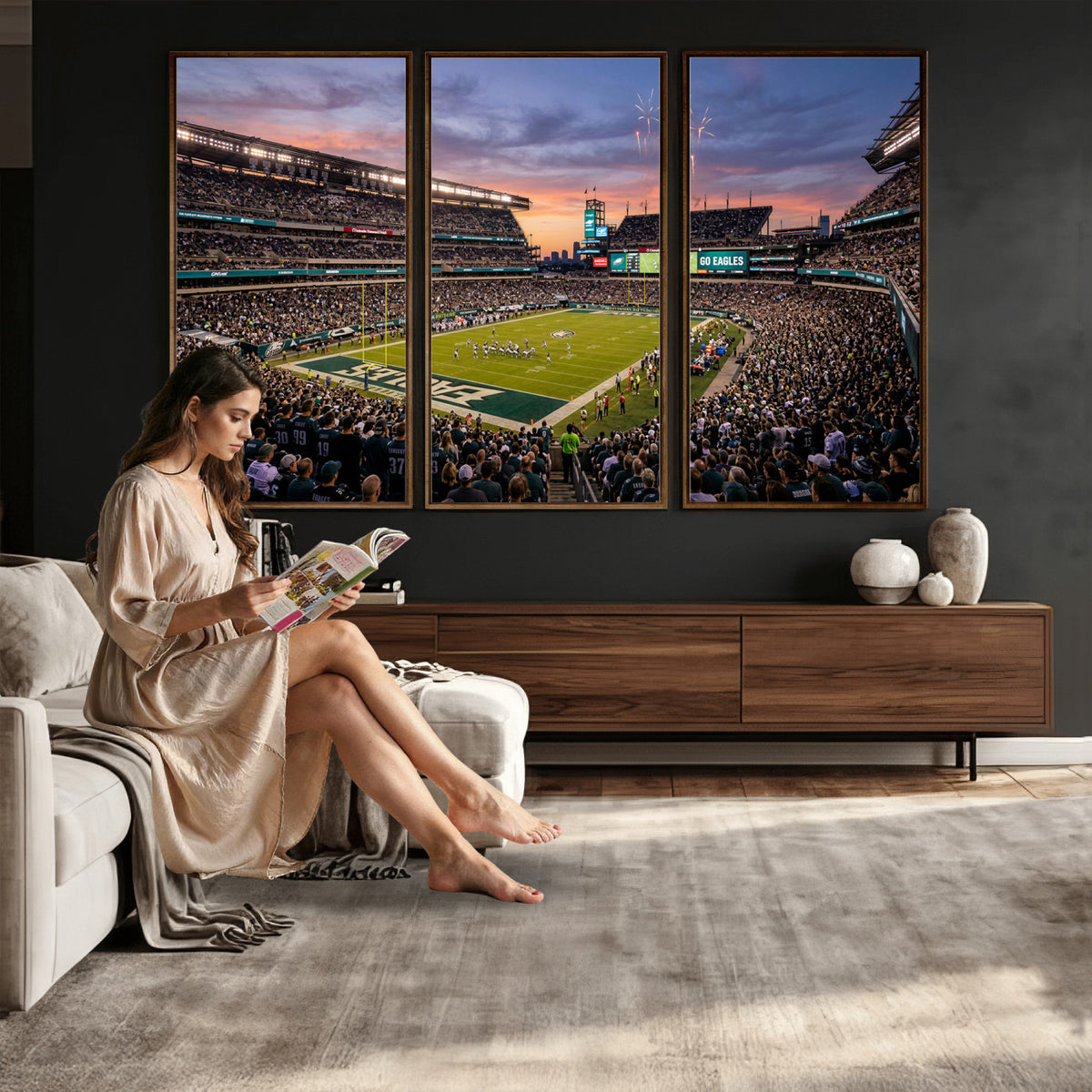 15549432-MGV-CV-36X24 - Stadium Wall Art Canvas Print