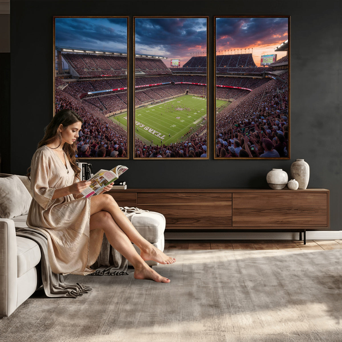 55475837-MGV-CV-36X24 - Stadium Wall Art Canvas Print