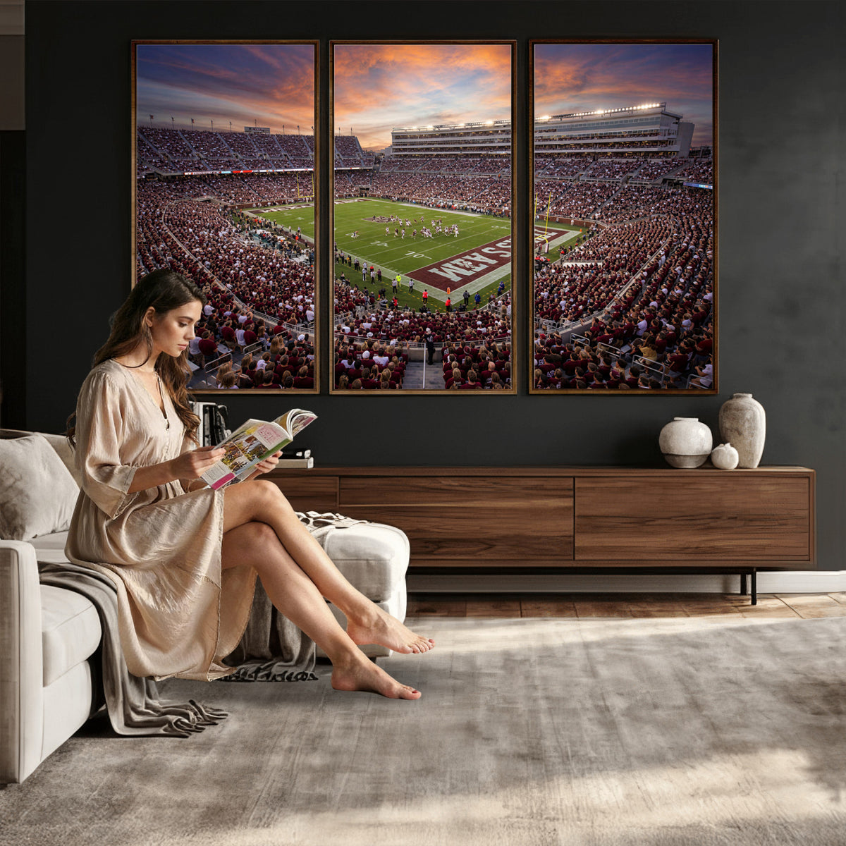 66624578-MGV-CV-36X24 - Stadium Wall Art Canvas Print