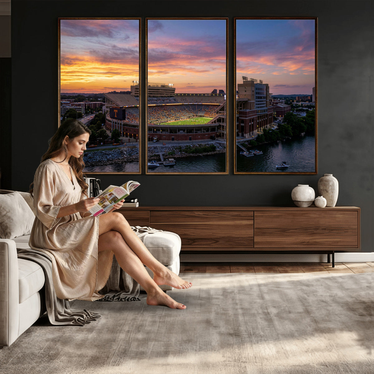 61093642-MGV-CV-36X24 - Stadium Wall Art Canvas Print