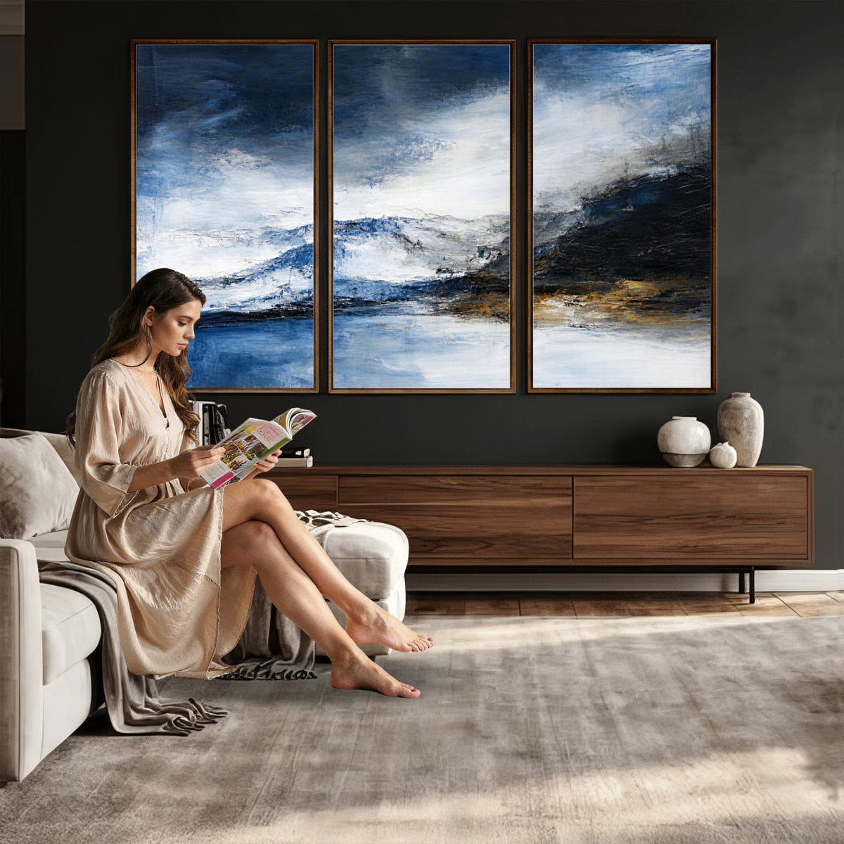 48142030-MGV-CV-36X24 - Extra Large Abstract Wall Art Canvas Print