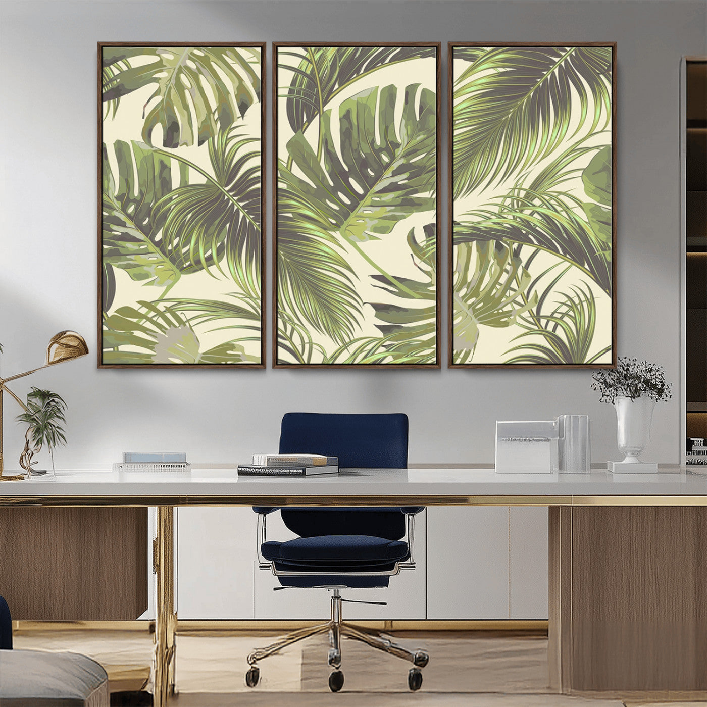 MGV-FC-48X32-3P - Palm Leaves Canvas Print
