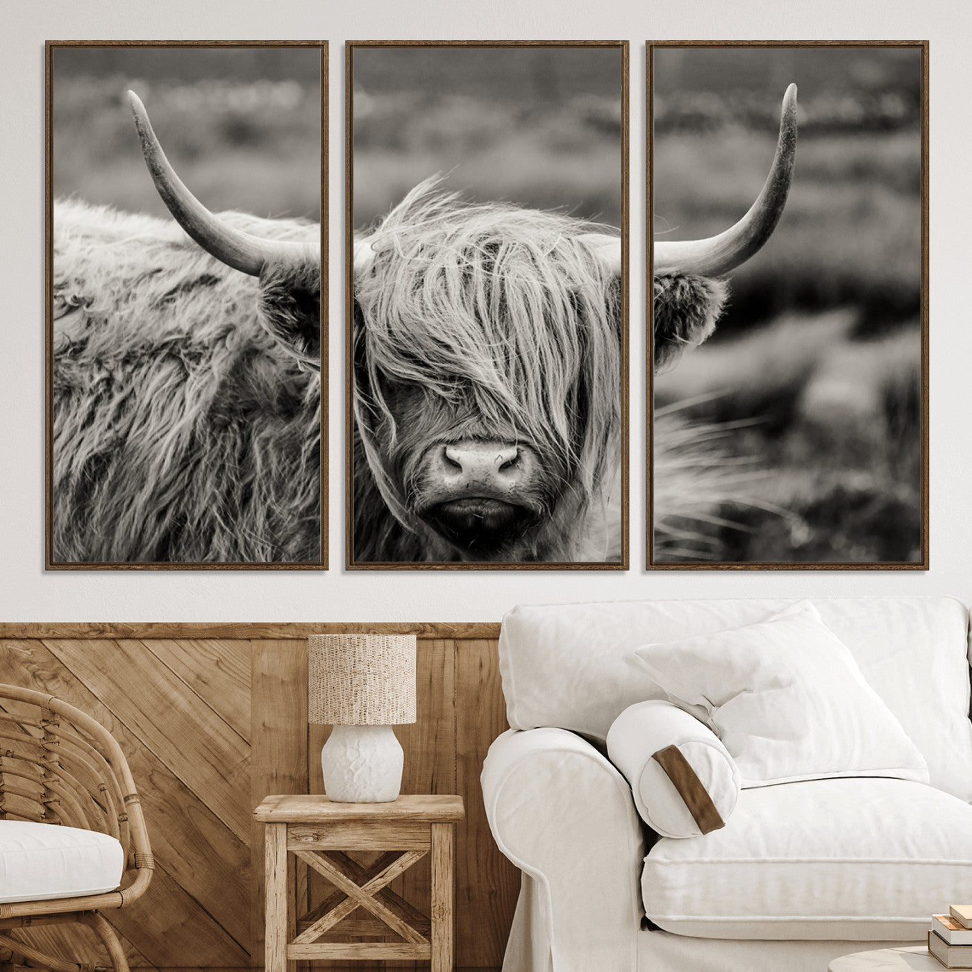 67365-MGV-CV-36X24-Cow Focus Canvas Wall Art Print