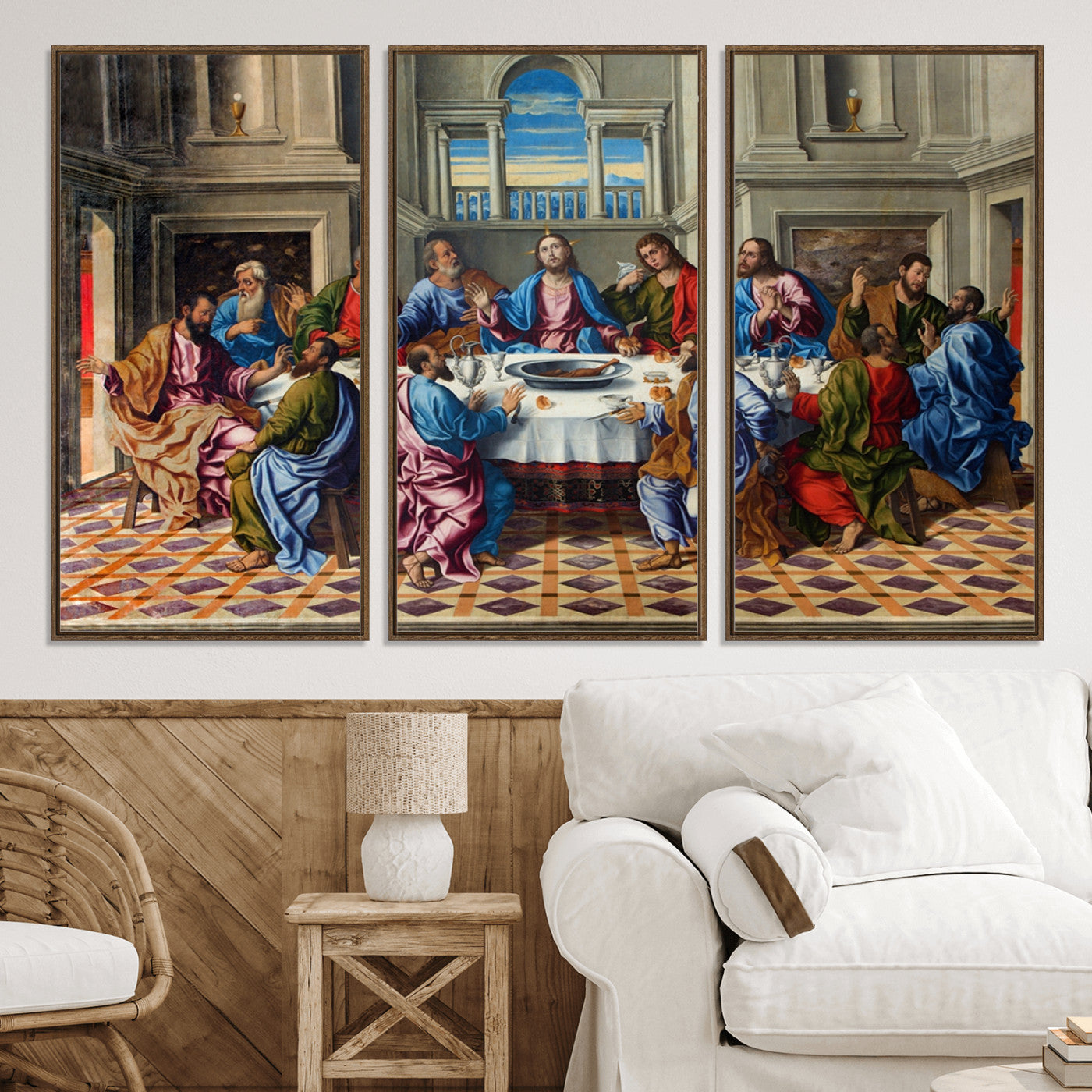 18691-MGV-CV-36X24-The Last Supper Multi Panel Canvas Wall Art