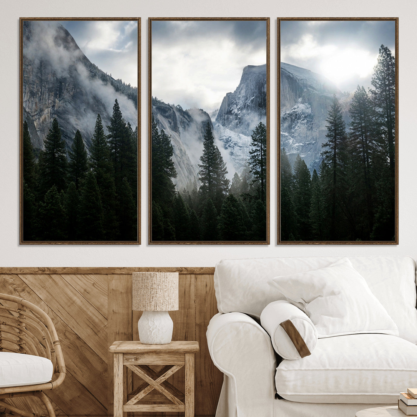 98725-MGV-CV-36X24-Wall Art Foggy Forest Landscape Canvas Print