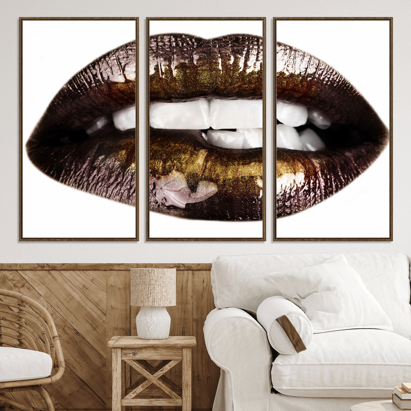 67580-MGV-CV-36X24-Close Up Lips Wall Art Canvas Print