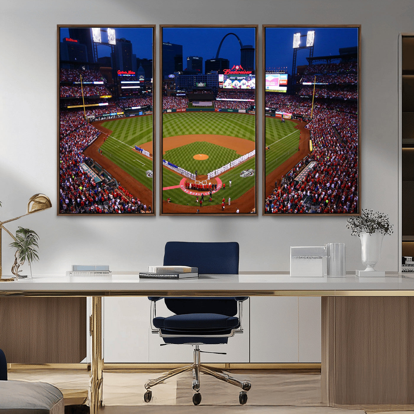 MGV-FC-48X32-3P - St. Louis Cardinals Baseball Team Print - Busch Stadium Wall Art Canvas Print
