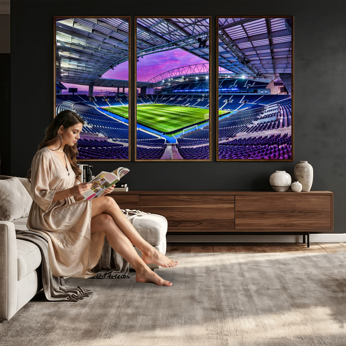 10851-MGV-CV-36X24 - FC Porto Soccer Team Print Canvas, Dragon Stadium Wall Art