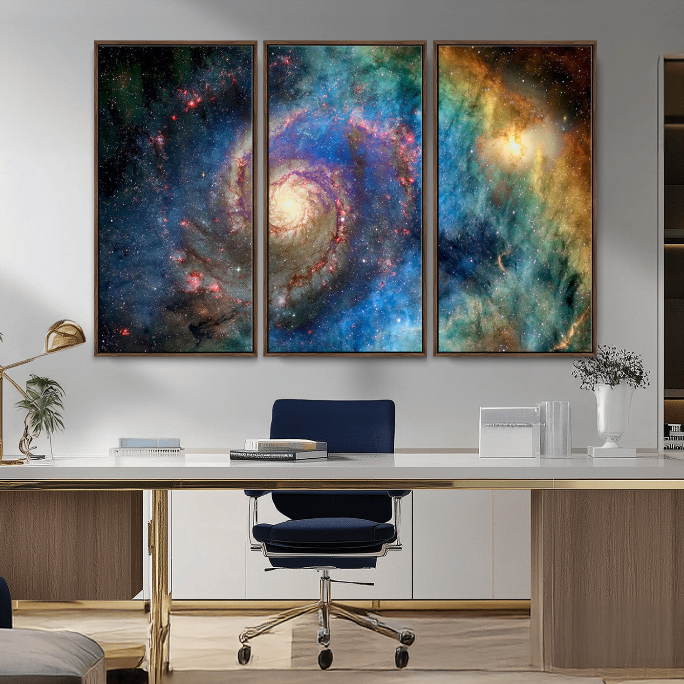 MGV-FC-48X32-3P - Spiral Galaxy Wall Art Canvas Print