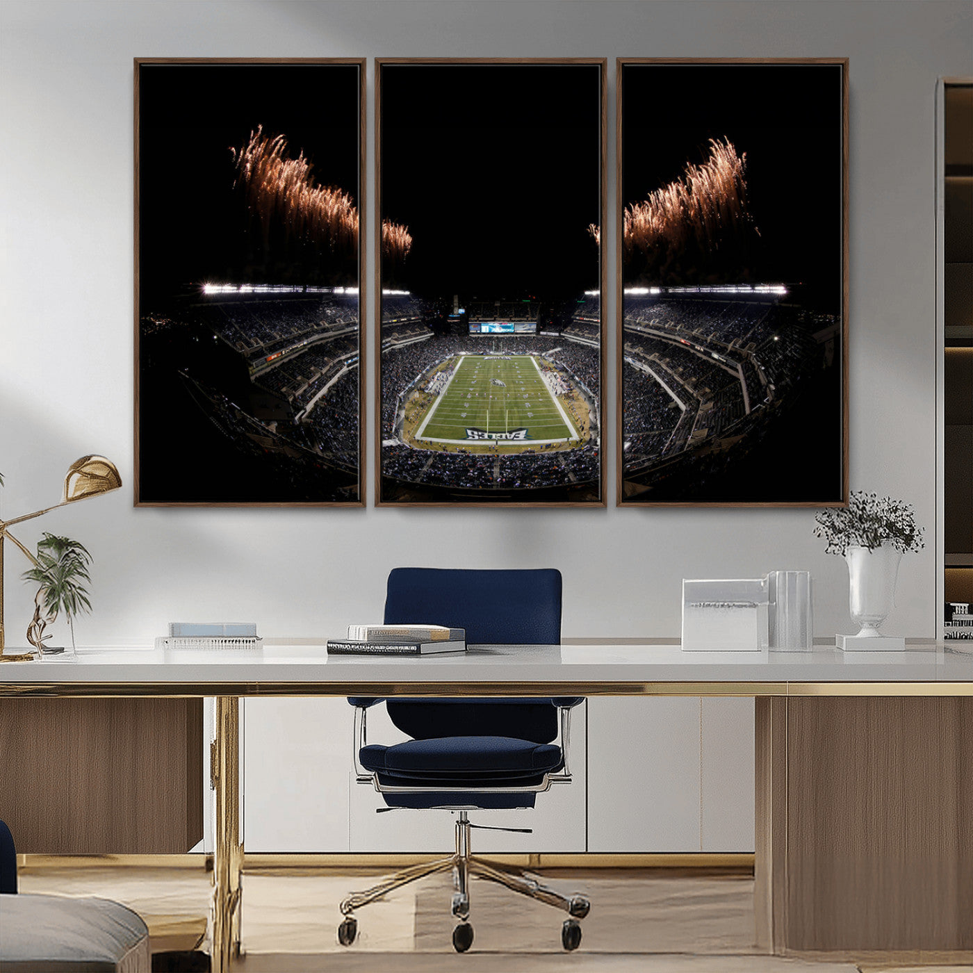 MGV-FC-48X32-3P - Eagles Field Stadium Wall Art | Philadelphia Eagles Football Team Print - Philadelphia Lincoln