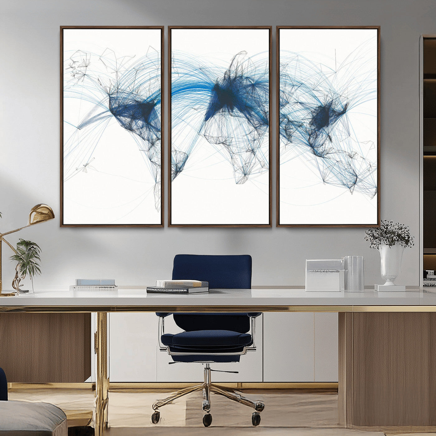 MGV-FC-48X32-3P - Push Pin World Map Canvas Print – Framed Wall Art for Couples to Track Their Travels – Anniversary