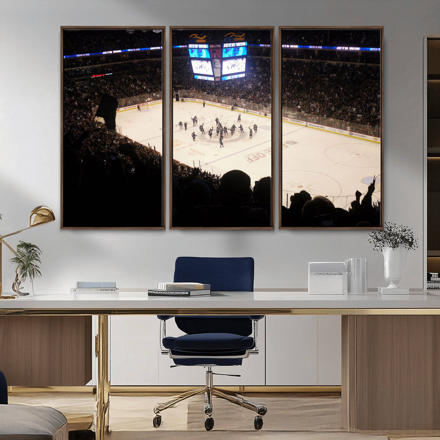 MGV-FC-48X32-3P - Canada Life Centre Wall Art | Winnipeg Jets Hockey Team Print Canvas | Ready to Hang | Winnipeg Wall