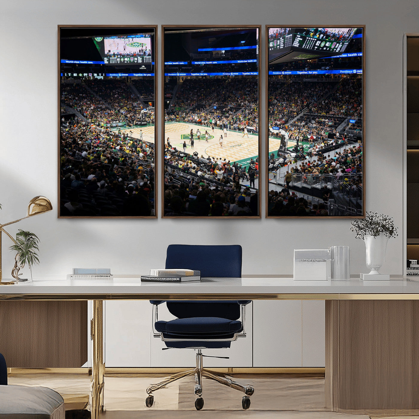 MGV-FC-48X32-3P - Climate Pledge Arena | Washington Seattle Kraken Hockey Stadium Wall Art | Canvas Print | Ready to