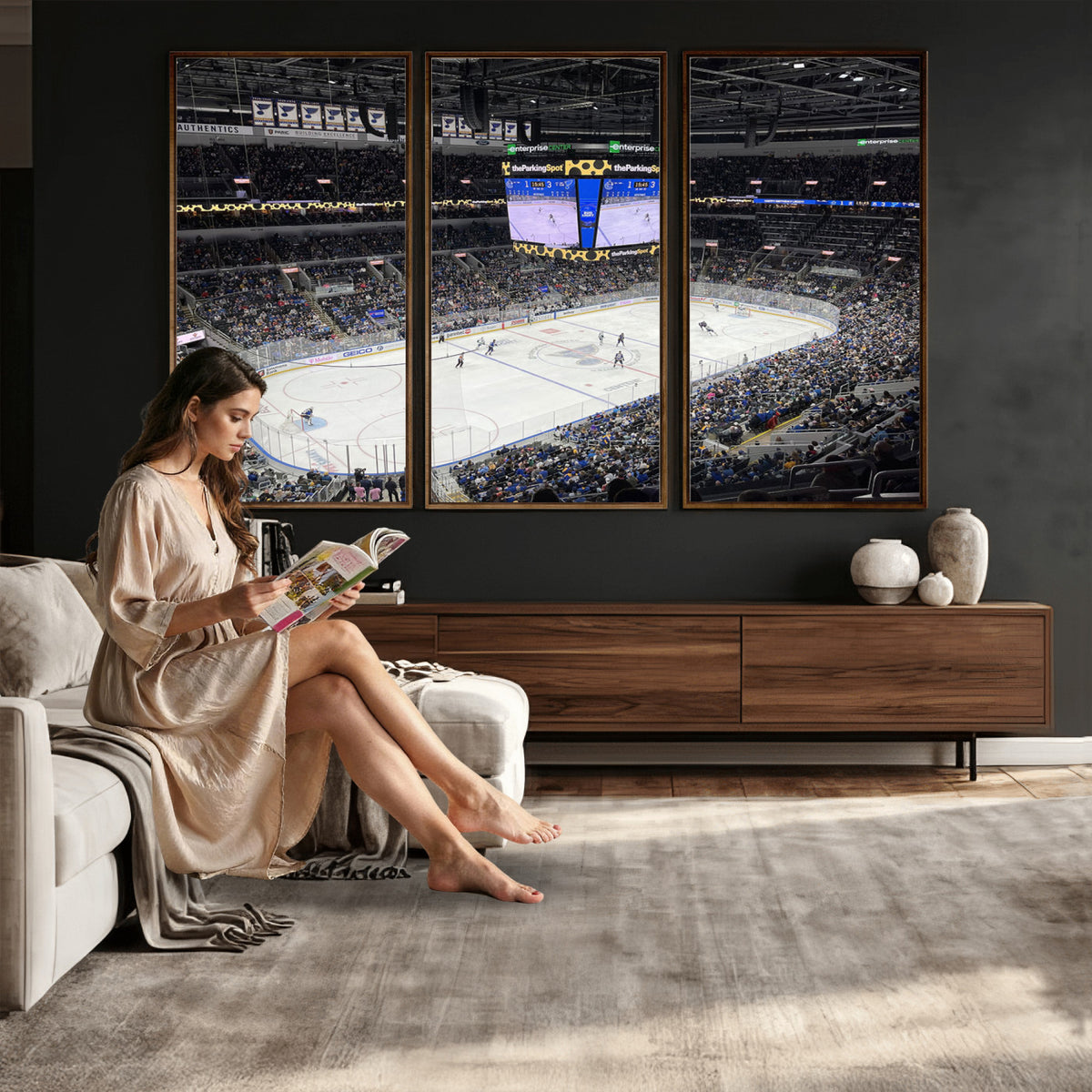 75222-MGV-CV-36X24 - Enterprise Center Missouri St. Louis Blues Hockey Stadium