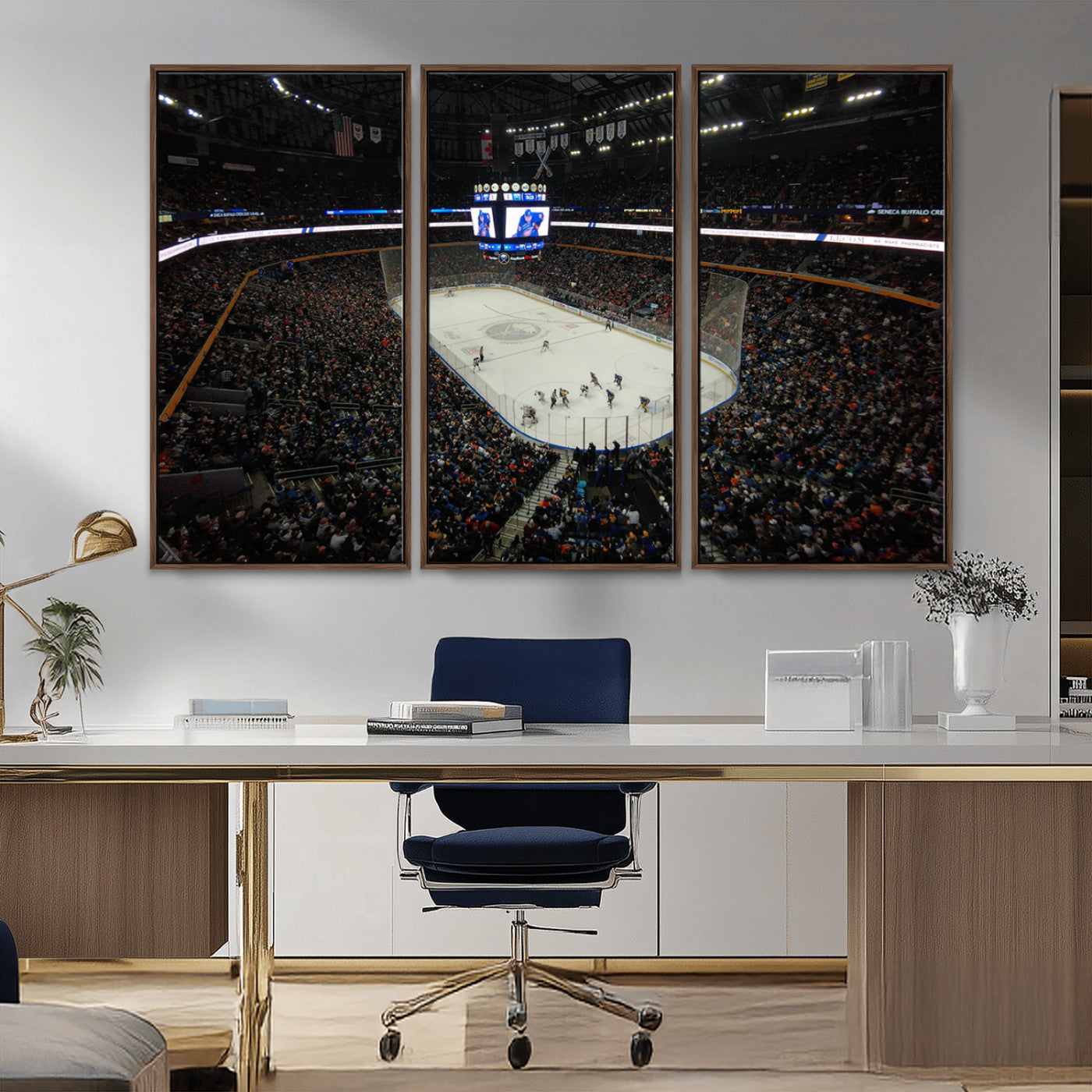 MGV-FC-48X32-3P - KeyBank Center New York Buffalo Sabres Hockey Stadium Canvas Print Wall Art