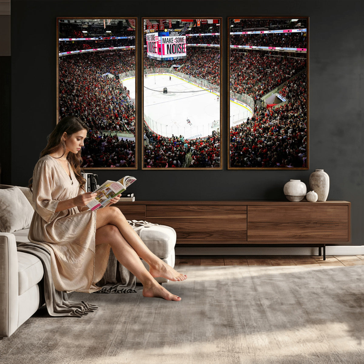 73950-MGV-CV-36X24 - PNC Arena Raleigh North Carolina Hurricanes Hockey Stadium