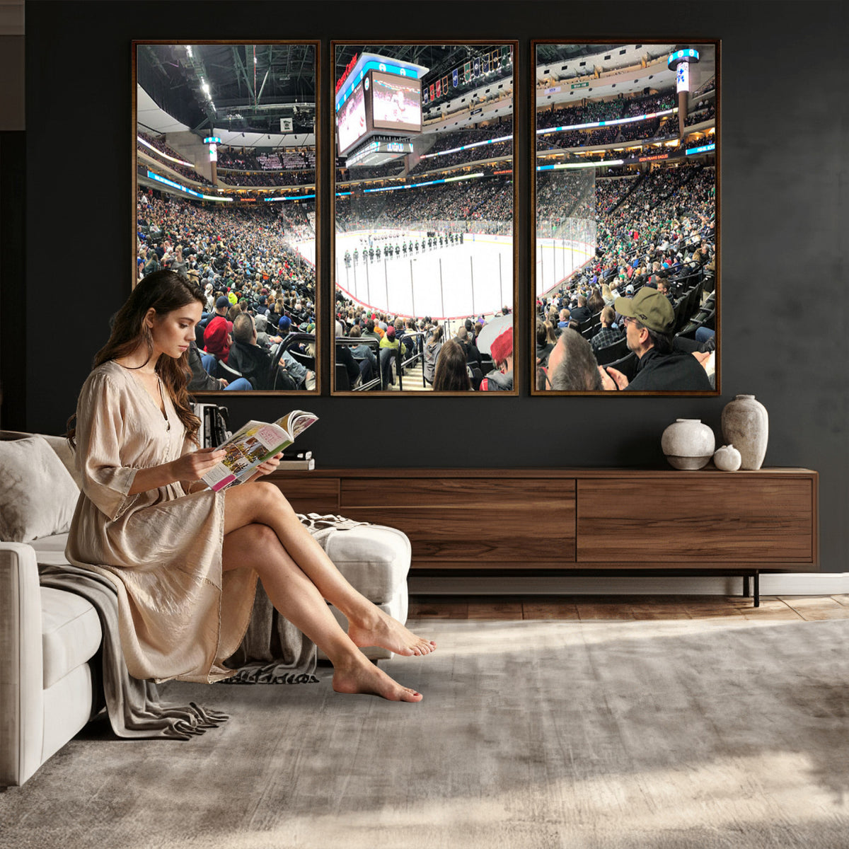 44414-MGV-CV-36X24 - Xcel Energy Center St Paul Minnesota Wild Ice Hockey Stadium