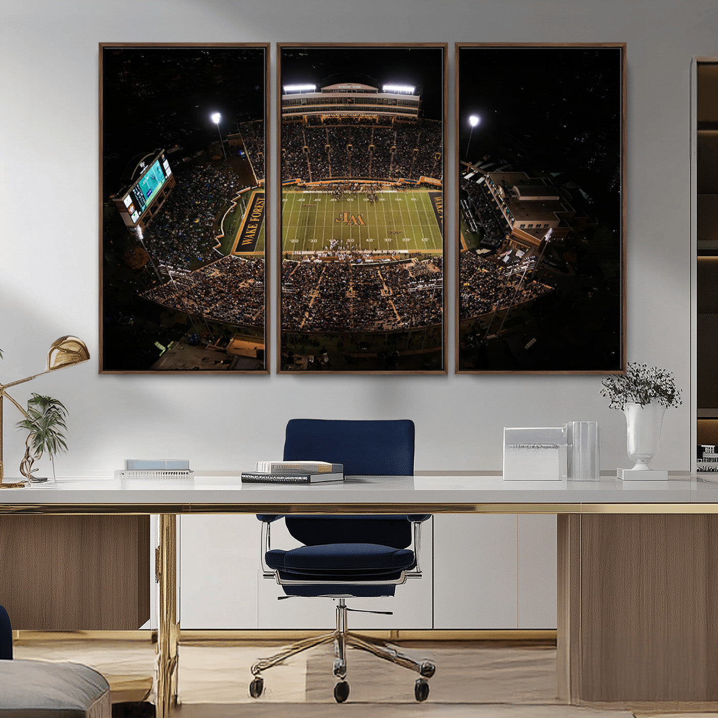 MGV-FC-48X32-3P - Wake Forest University Demon Deacons Canvas Printi, Football Team Print - Winston-Salem Allegacy