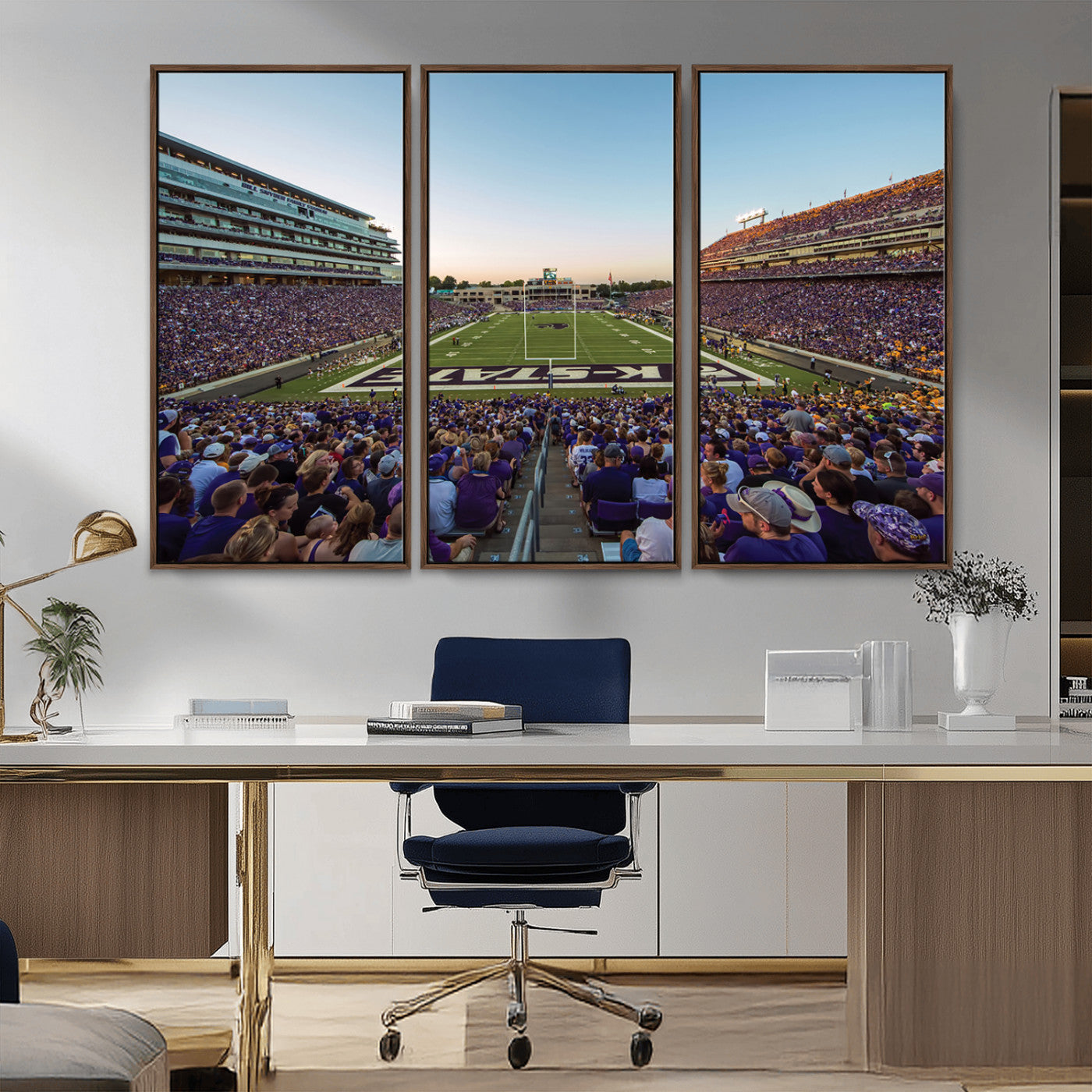 MGV-FC-48X32-3P - Kansas State University Wildcats Football Team Print - Manhattan Bill Snyder Family Football Stadium
