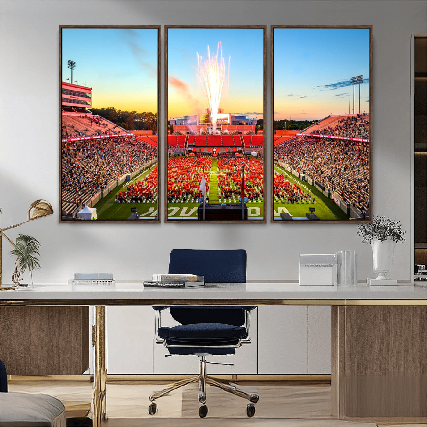 MGV-FC-48X32-3P - North Carolina State University Canvas Print, North Carolina State University Wolfpack Football Team